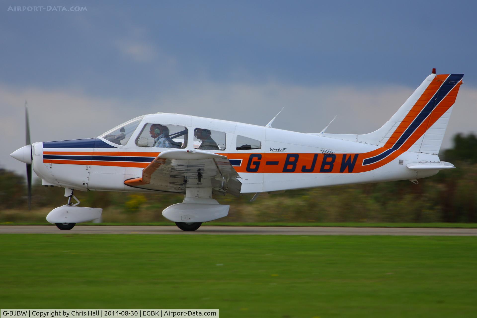 G-BJBW, 1981 Piper PA-28-161 Cherokee Warrior II C/N 28-8116280, at the LAA Rally 2014, Sywell