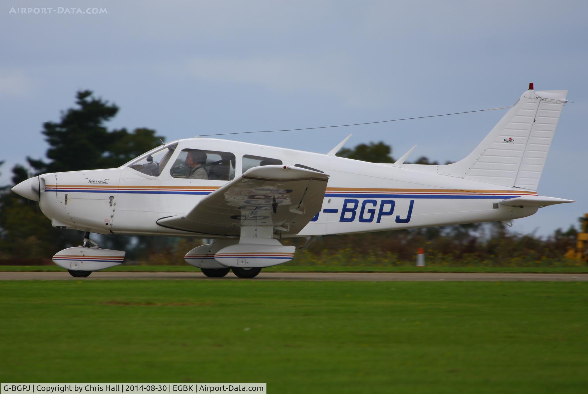 G-BGPJ, 1979 Piper PA-28-161 Cherokee Warrior II C/N 28-7916288, at the LAA Rally 2014, Sywell