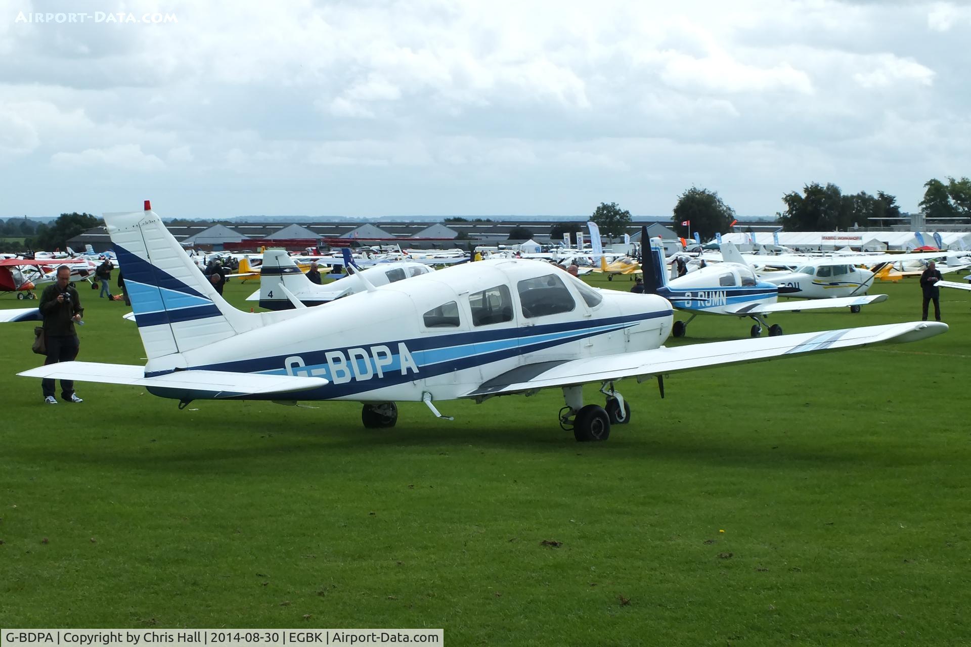 G-BDPA, 1975 Piper PA-28-151 Cherokee Warrior C/N 28-7615033, at the LAA Rally 2014, Sywell