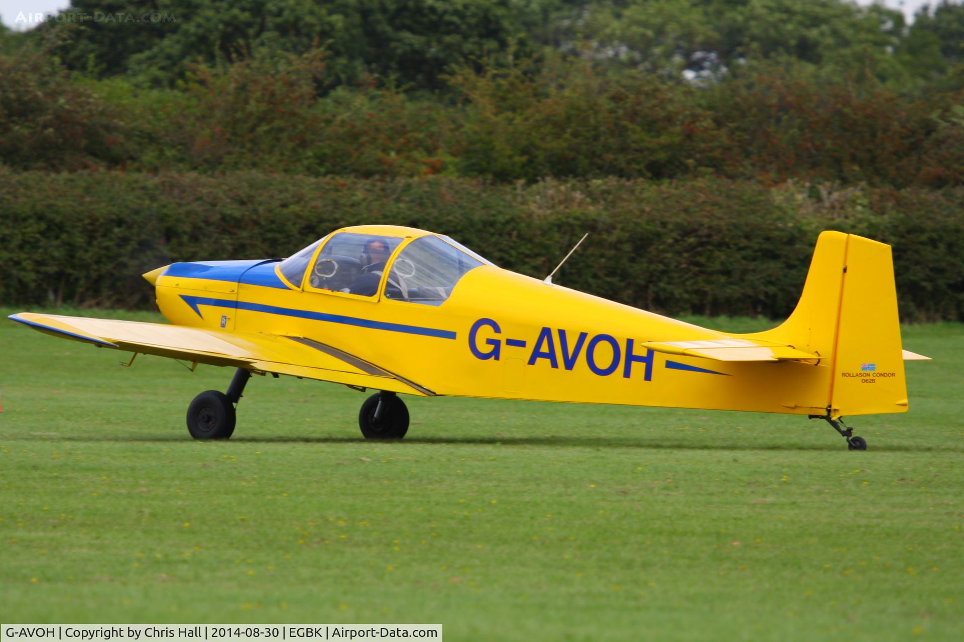 G-AVOH, 1967 Rollason Druine D-62B Condor C/N RAE/622, at the LAA Rally 2014, Sywell