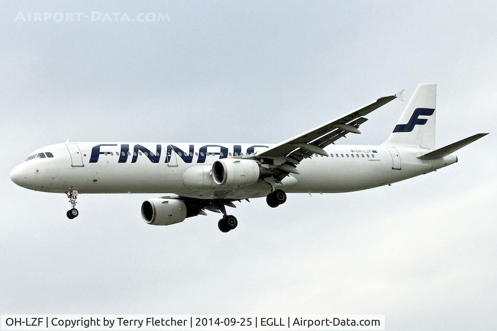 OH-LZF, 2004 Airbus A321-211 C/N 2208, Finnair - 2004 Airbus A321-211, c/n: 2208 - at Heathrow
