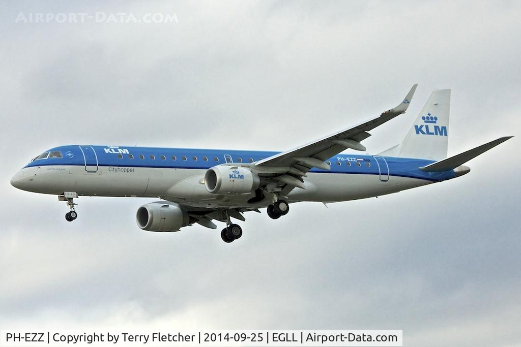 PH-EZZ, 2013 Embraer 190STD (ERJ-190-100) C/N 19000654, KLM - 2013 Embraer ERJ-190STD (ERJ-190-100), c/n: 19000654 - at Heathrow