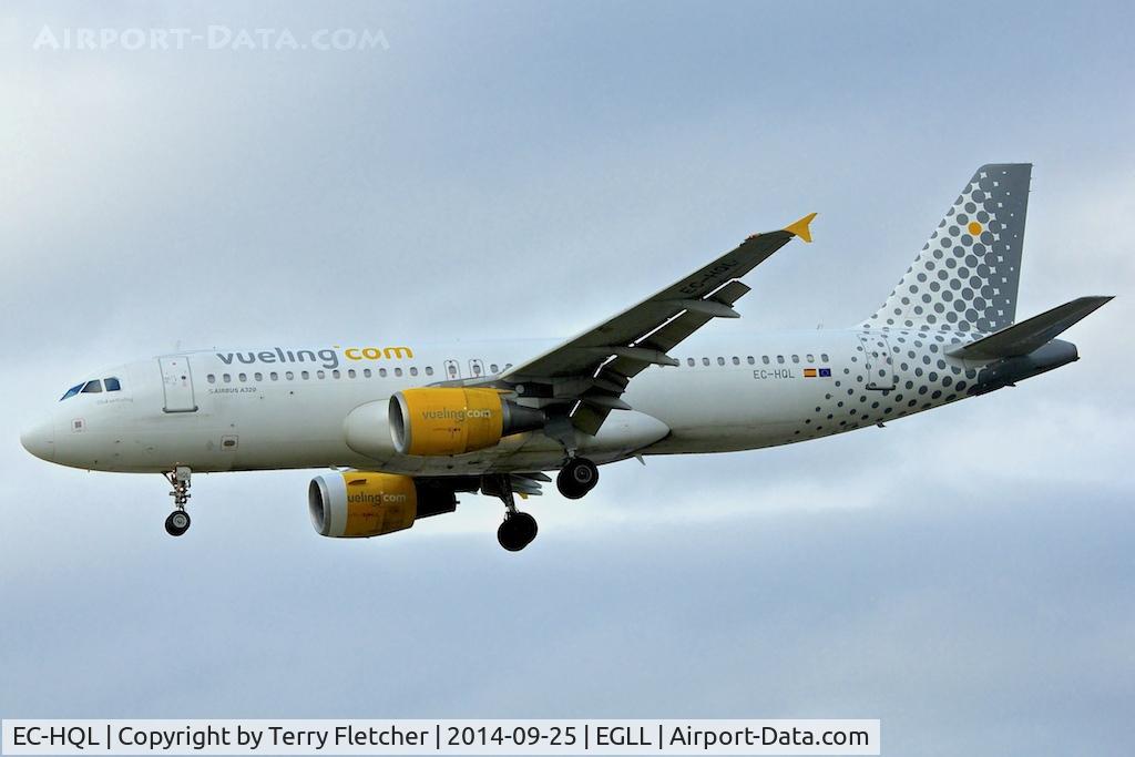 EC-HQL, 2001 Airbus A320-214 C/N 1461, Veuling -2001 Airbus A320-214, c/n: 1461 at Heathrow