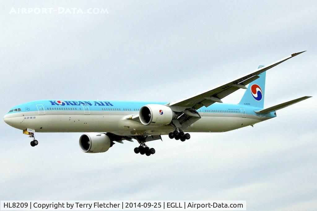 HL8209, 2010 Boeing 777-3B5/ER C/N 37646, Korean Air - 2010 Boeing 777-3B5ER, c/n: 37646 - at Heathrow