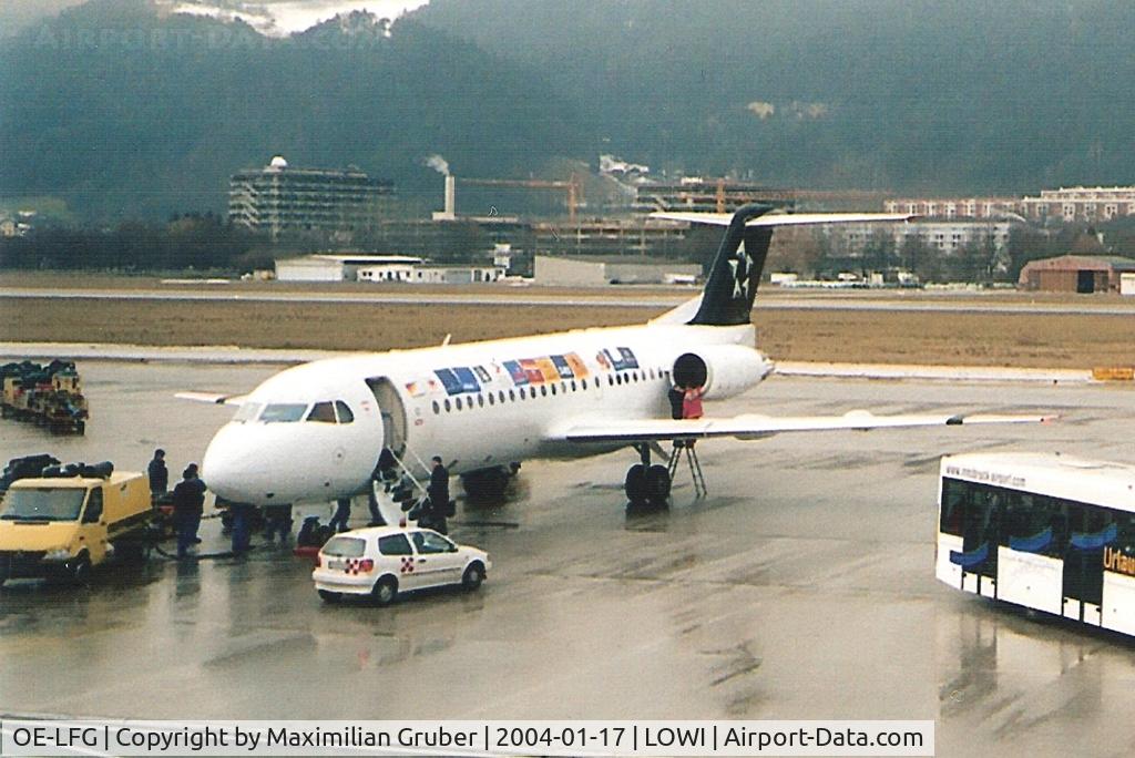 OE-LFG, 1995 Fokker 70 (F-28-0070) C/N 11549, Tyrolean Airways Winter 2003/2004