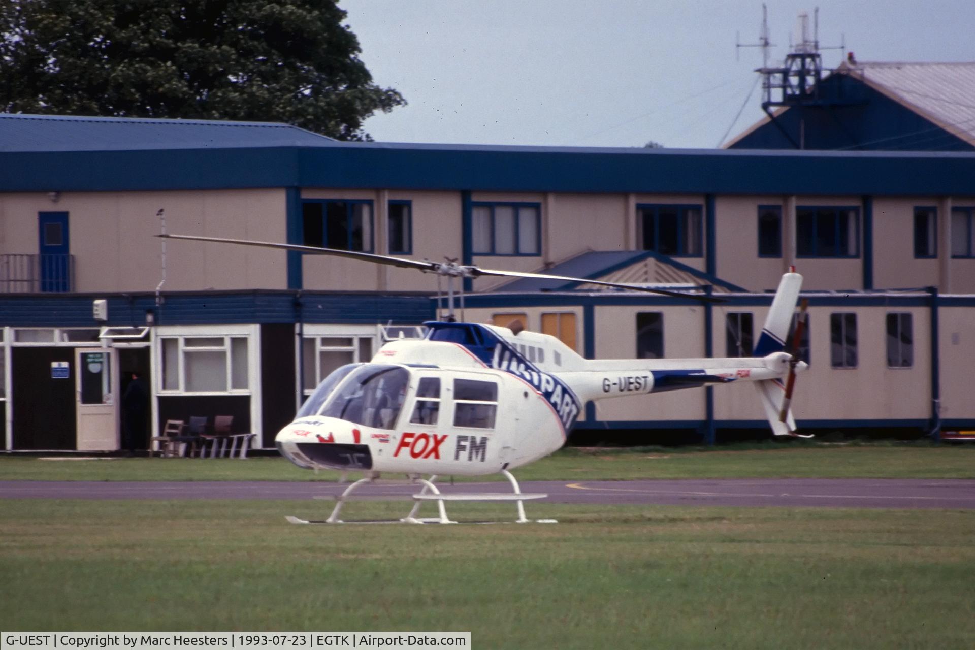 G-UEST, 1974 Bell 206B JetRanger II C/N 1484, 23-07-1993 EGTK