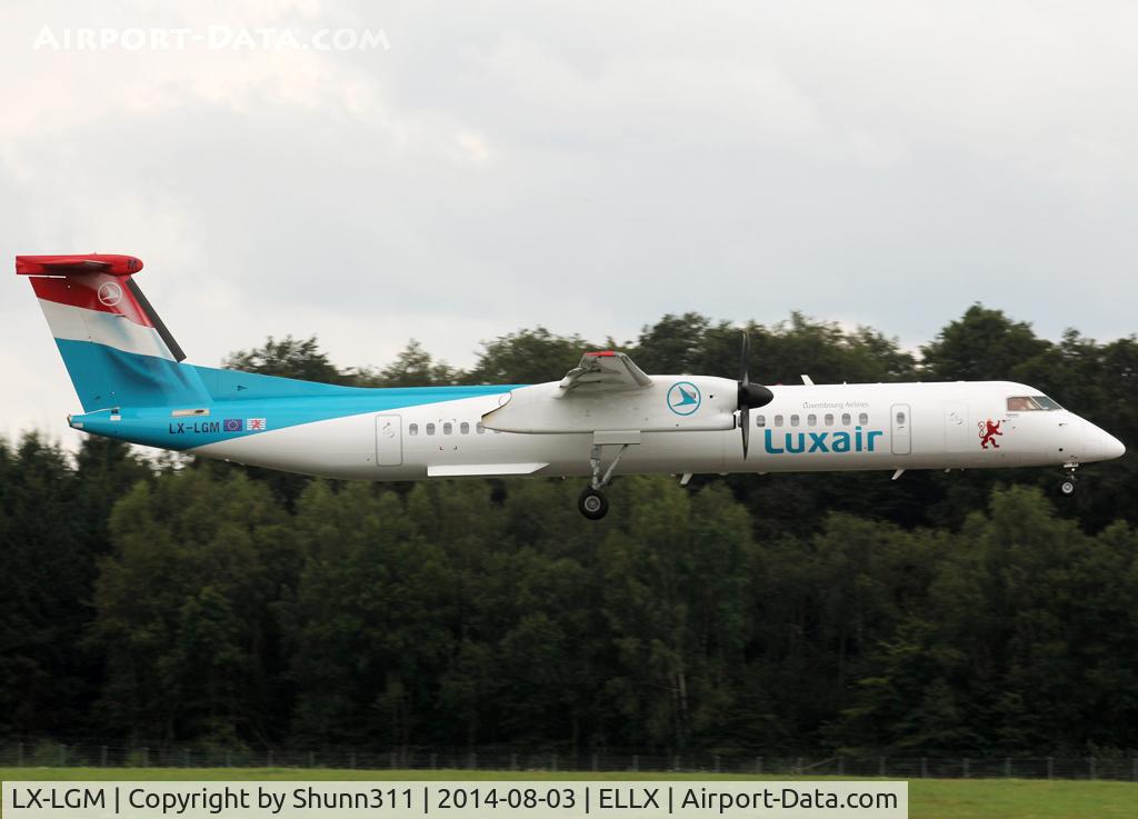 LX-LGM, 2012 De Havilland Canada DHC-8-402Q Dash 8 C/N 4425, Landing rwy 24