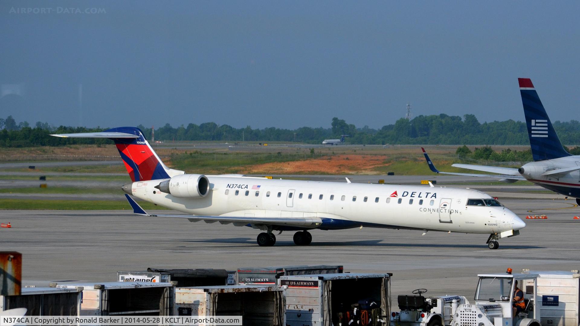 N374CA, 2003 Bombardier CRJ-701 (CL-600-2C10) Regional Jet C/N 10090, Taxi CLT
