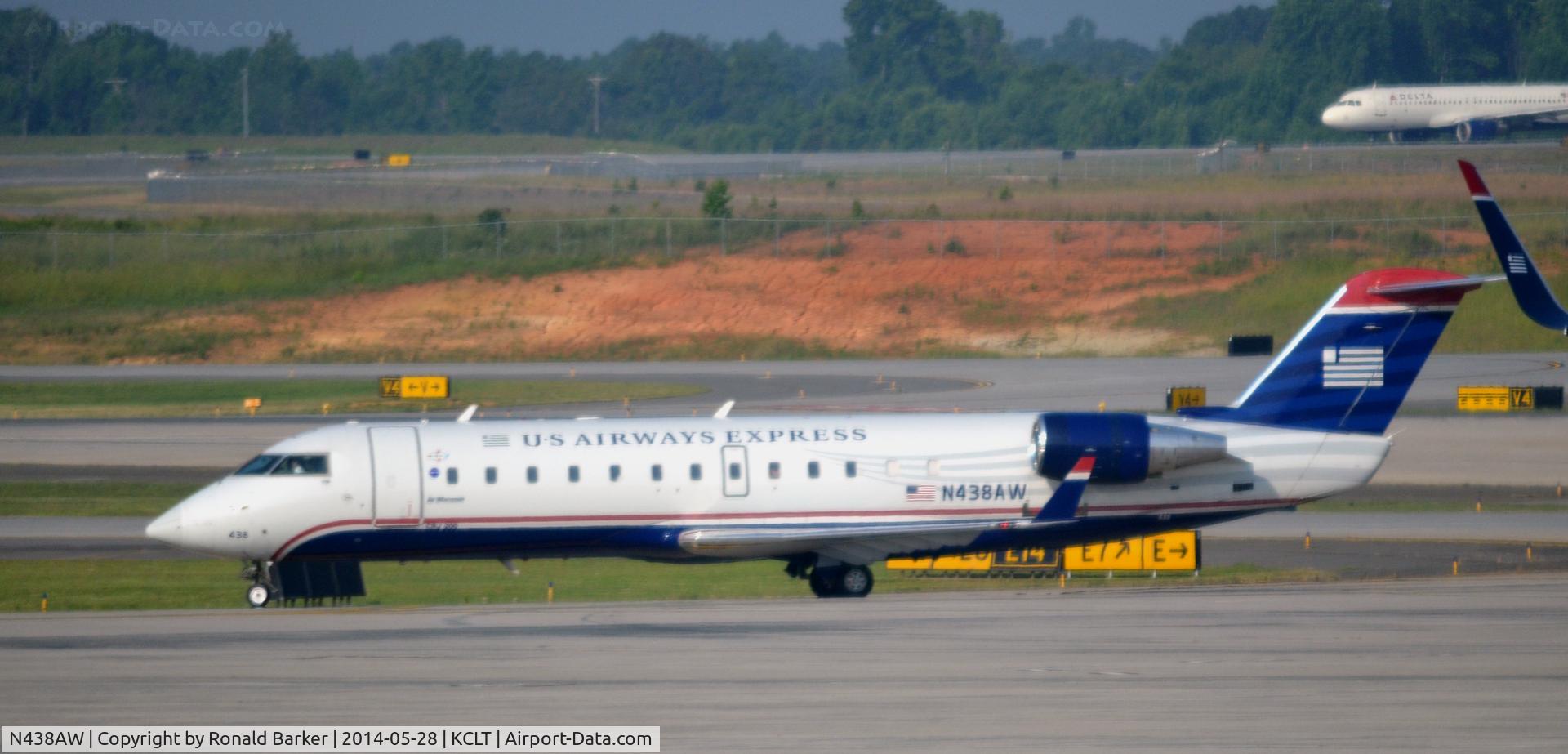 N438AW, 2003 Bombardier CRJ-200LR (CL-600-2B19) C/N 7748, Taxi CLT