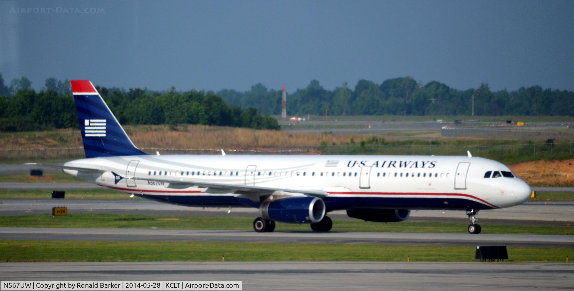 N567UW, 2013 Airbus A321-231 C/N 5728, Taxi CLT