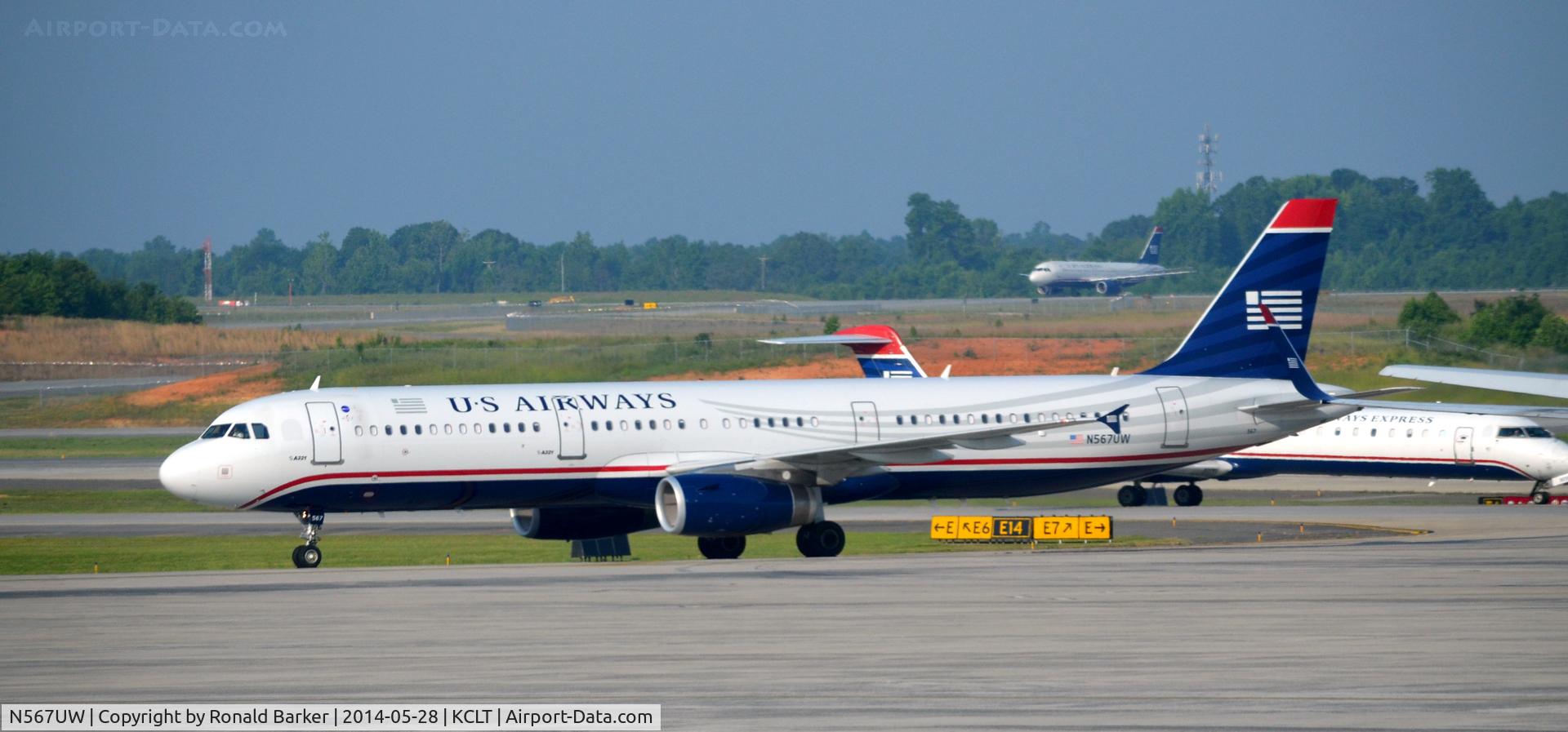 N567UW, 2013 Airbus A321-231 C/N 5728, Taxi CLT