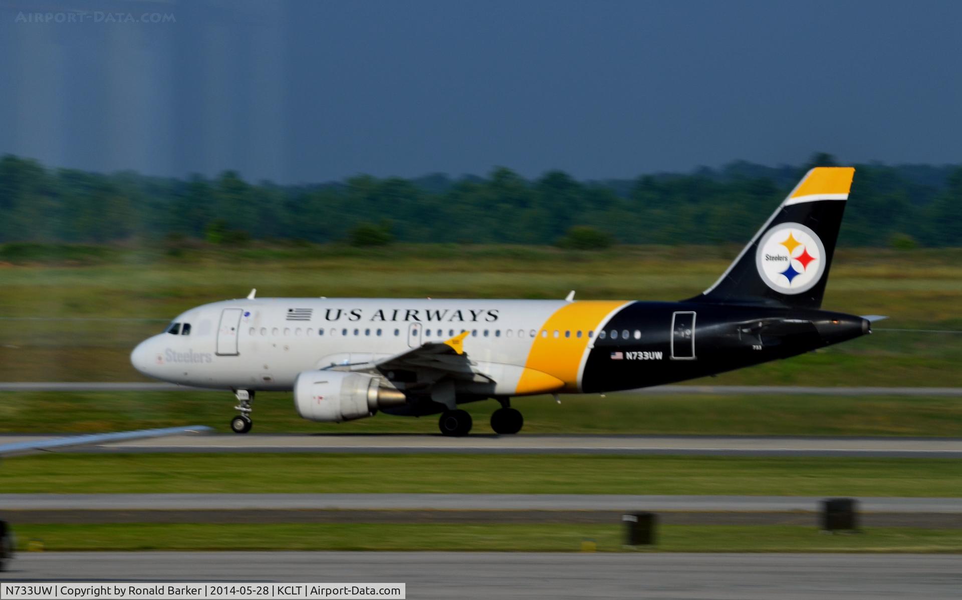N733UW, 2000 Airbus A319-112 C/N 1205, Takeoff CLT