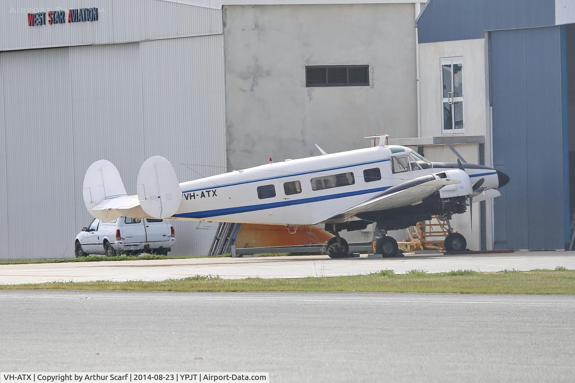 VH-ATX, 1964 Beech H18 C/N BA-704, Jandakot Airport WA 23/08/2014