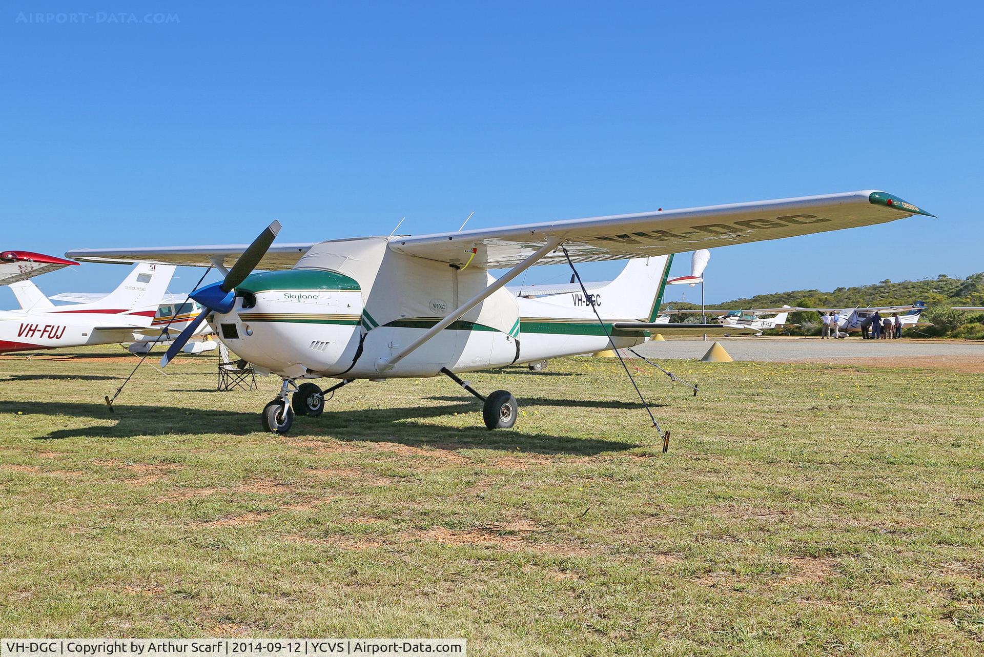 VH-DGC, 1974 Cessna 182P Skylane C/N 18263079, Cervantes Airport WA. Cessna 182 Association of Australia fly in 2014.