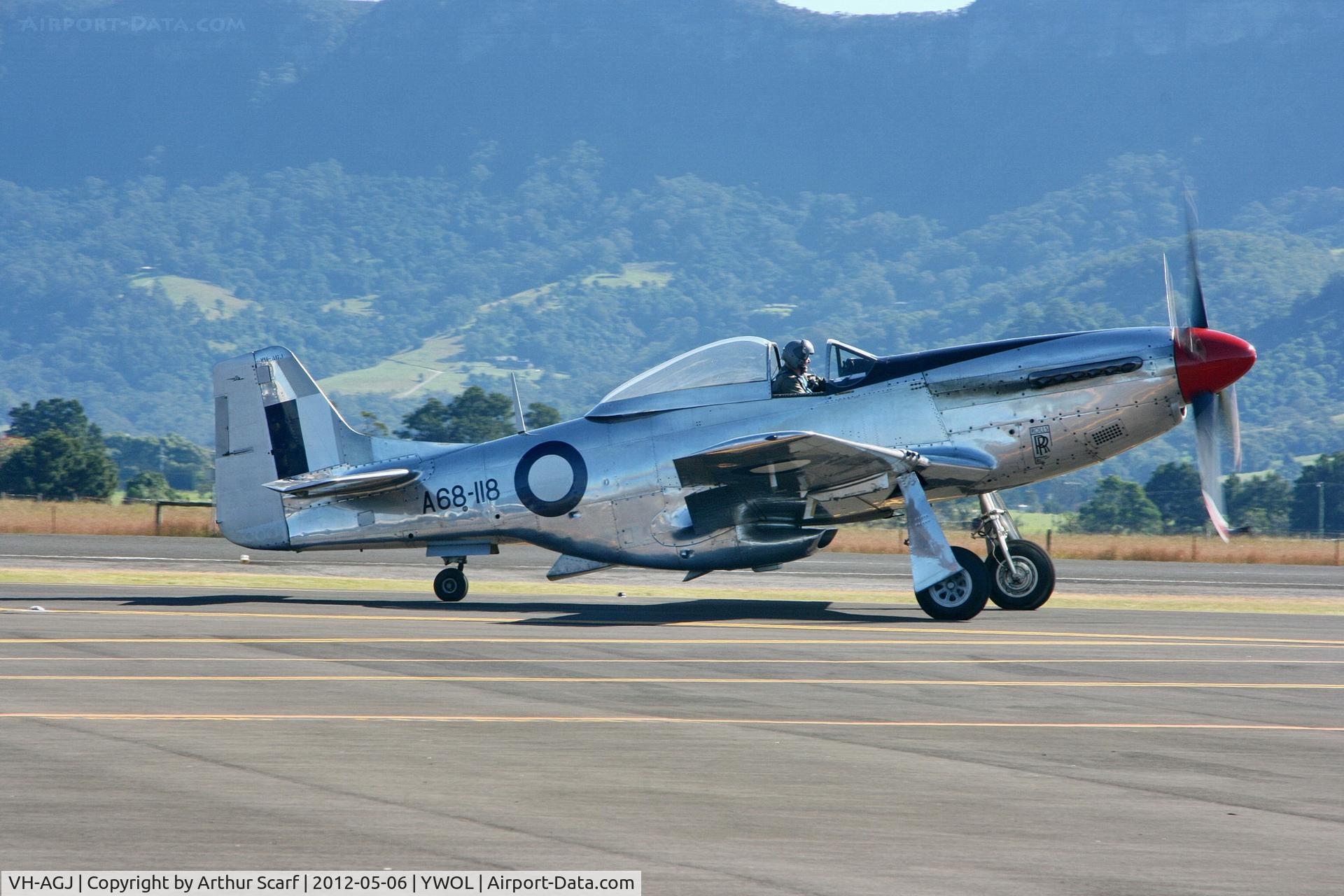 VH-AGJ, 1948 Commonwealth CA-18 Mustang 21 C/N 1443, Wings over Illawarra May 2012