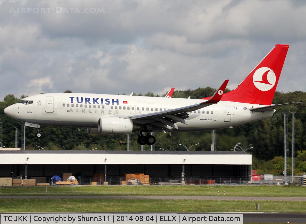 TC-JKK, 2005 Boeing 737-752 C/N 34298, Landing rwy 24