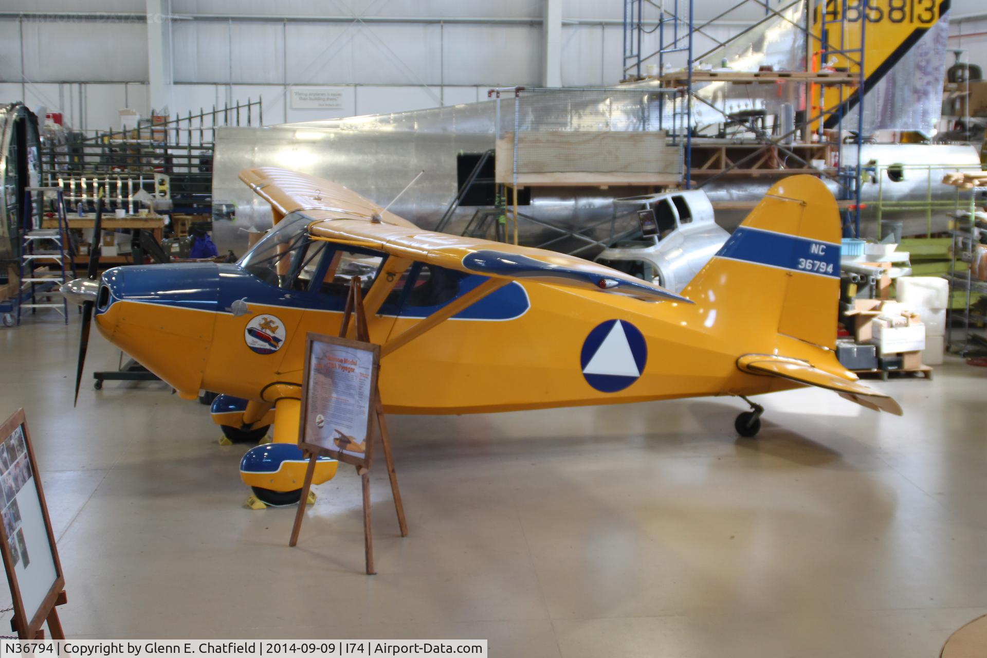 N36794, 1941 Stinson 10A C/N 8094, At the Champaign Aviation Museum, Urbana, OH