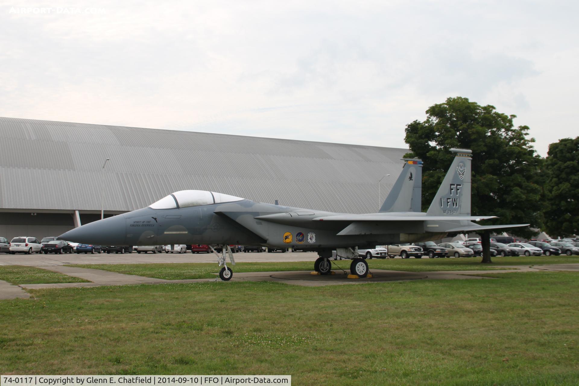 74-0117, 1974 McDonnell Douglas F-15A Eagle C/N 0093/A078, In front of the National Museum of the USAF