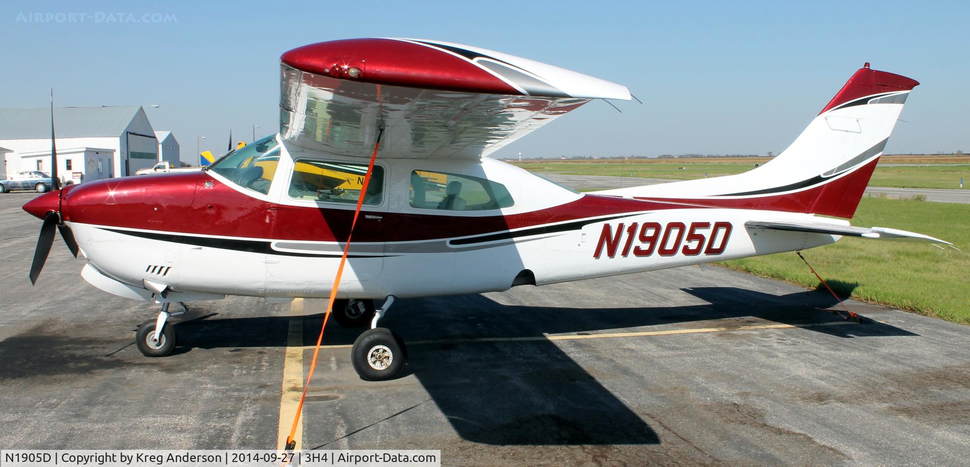 N1905D, 1977 Cessna T210M Turbo Centurion C/N 21062379, Cessna T210M Centurion on the line in Hillsboro, ND.
