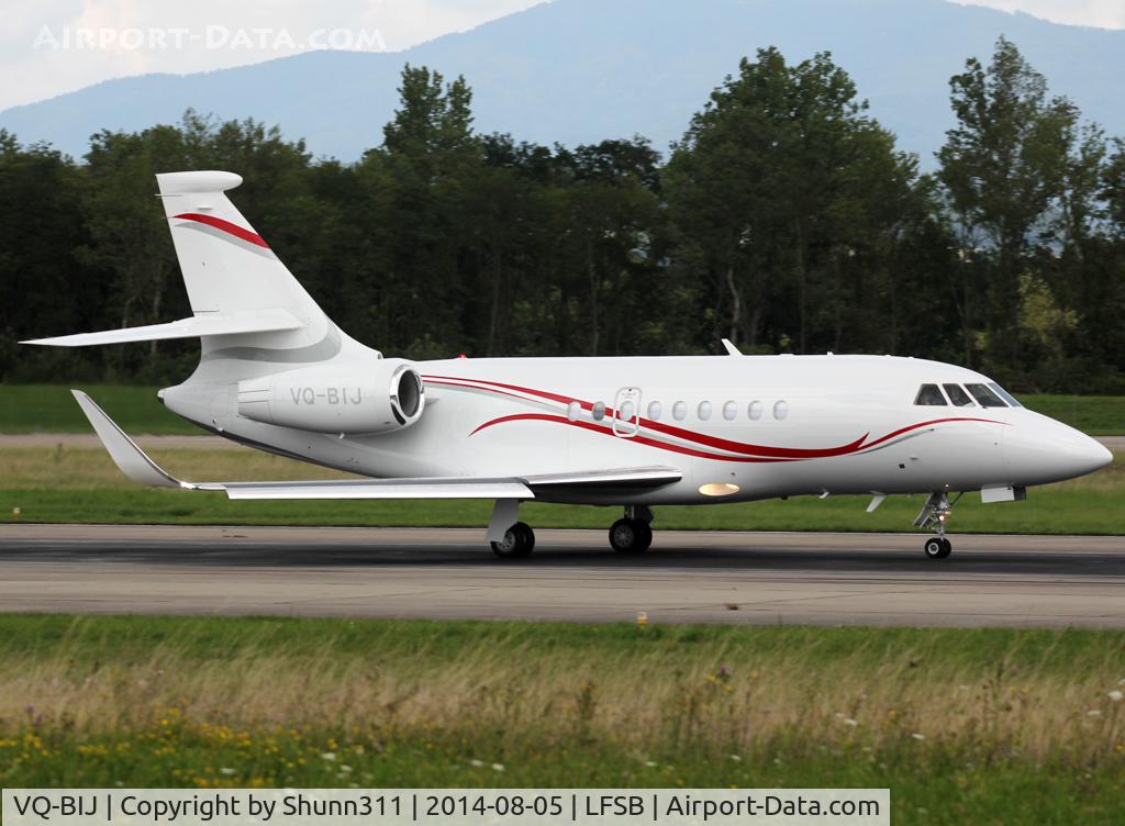 VQ-BIJ, 2010 Dassault Falcon 2000LX C/N 214, Taking off rwy 16