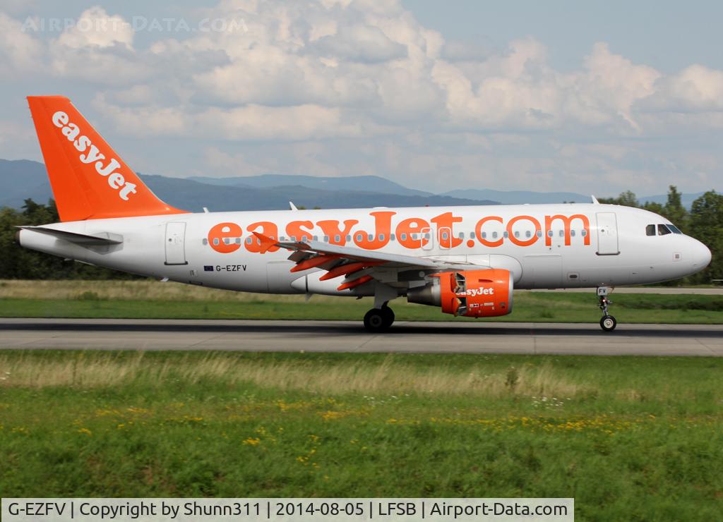 G-EZFV, 2010 Airbus A319-111 C/N 4327, Landing rwy 16