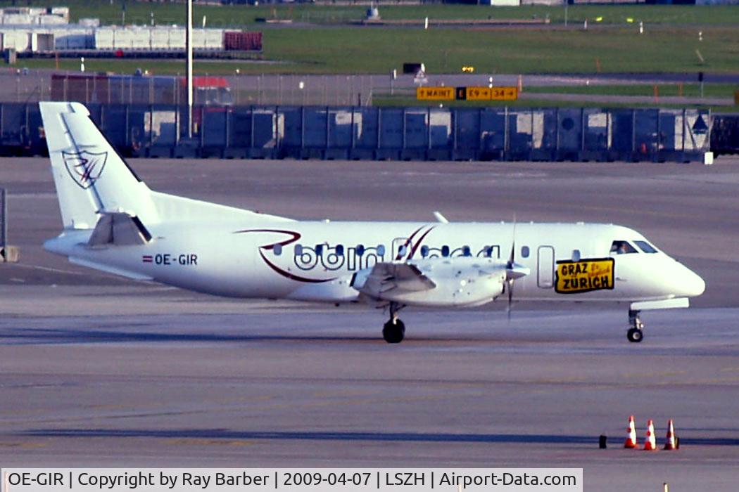 OE-GIR, 1988 Saab SF340A C/N 340A-134, SAAB-Scania SF.340A [134] (Robin Hood Aviation) Zurich~HB 07/04/2009