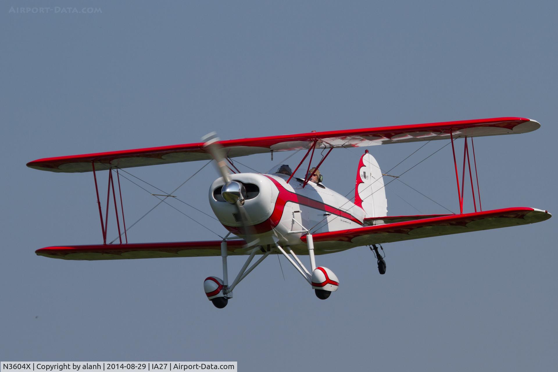 N3604X, 1977 Great Lakes 2T-1A-2 Sport Trainer C/N 0767, Landing at Antique Airfield, Blakesburg