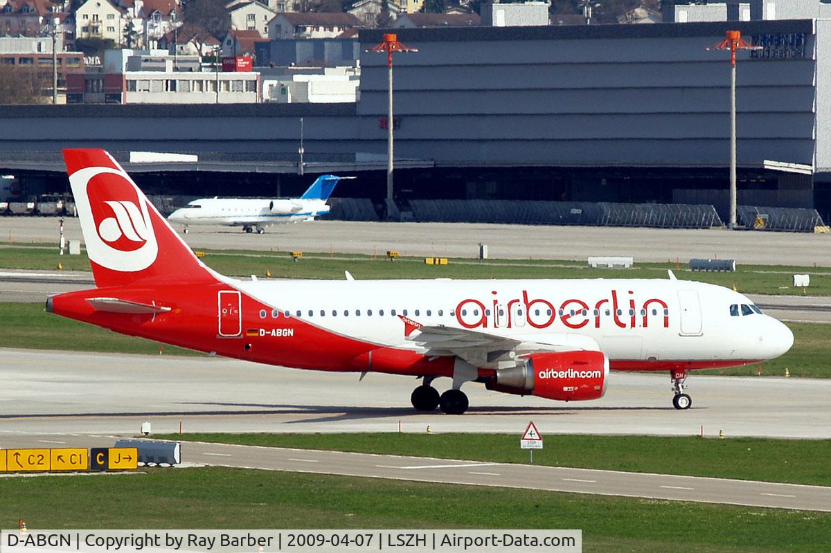 D-ABGN, 2008 Airbus A319-112 C/N 3661, Airbus A319-112 [3661] (Air Berlin) Zurich~HB 07/04/2009