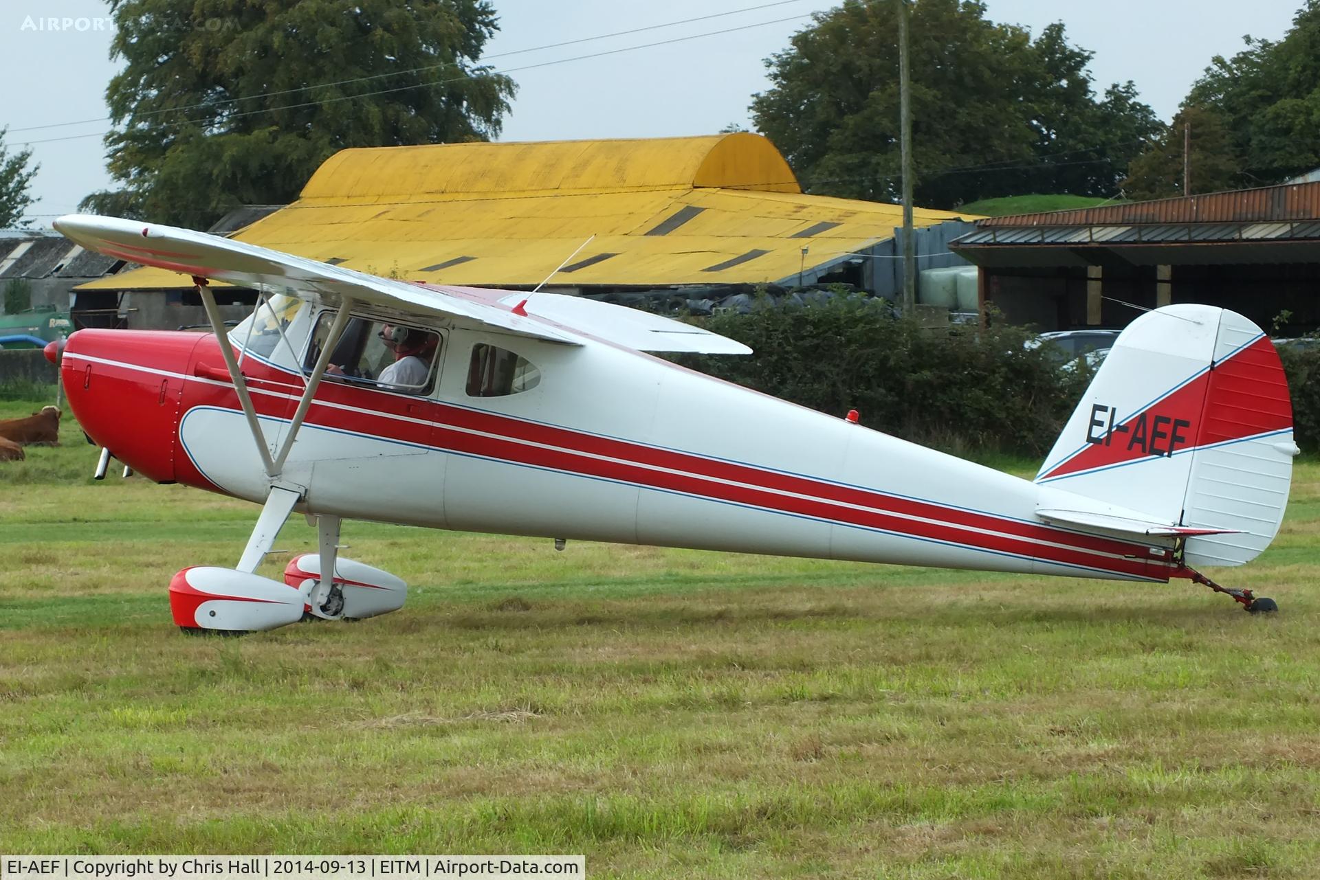 EI-AEF, 1947 Cessna 120 C/N 13692, at the Trim airfield fly in, County Meath, Ireland