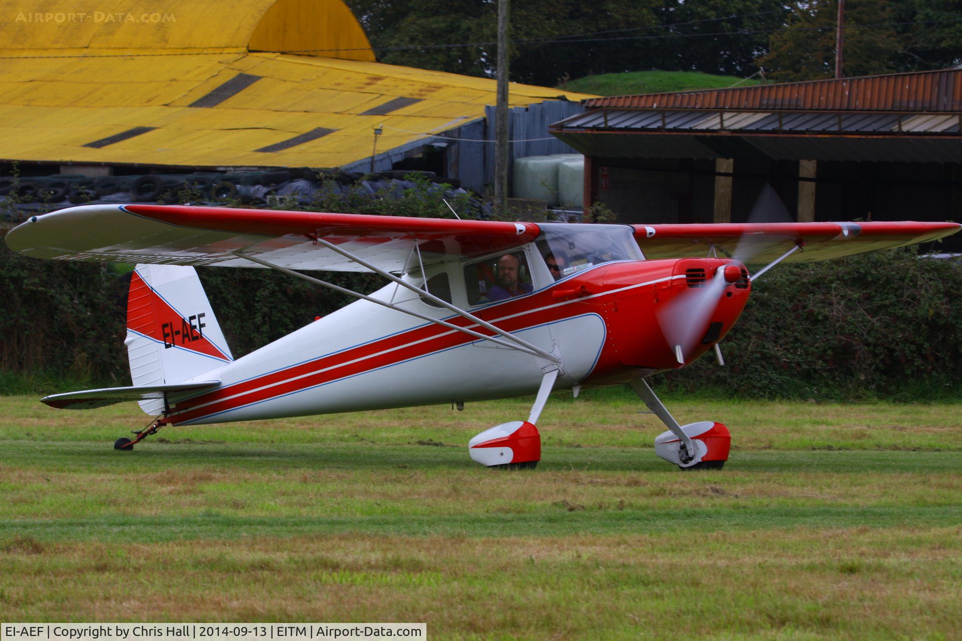 EI-AEF, 1947 Cessna 120 C/N 13692, at the Trim airfield fly in, County Meath, Ireland