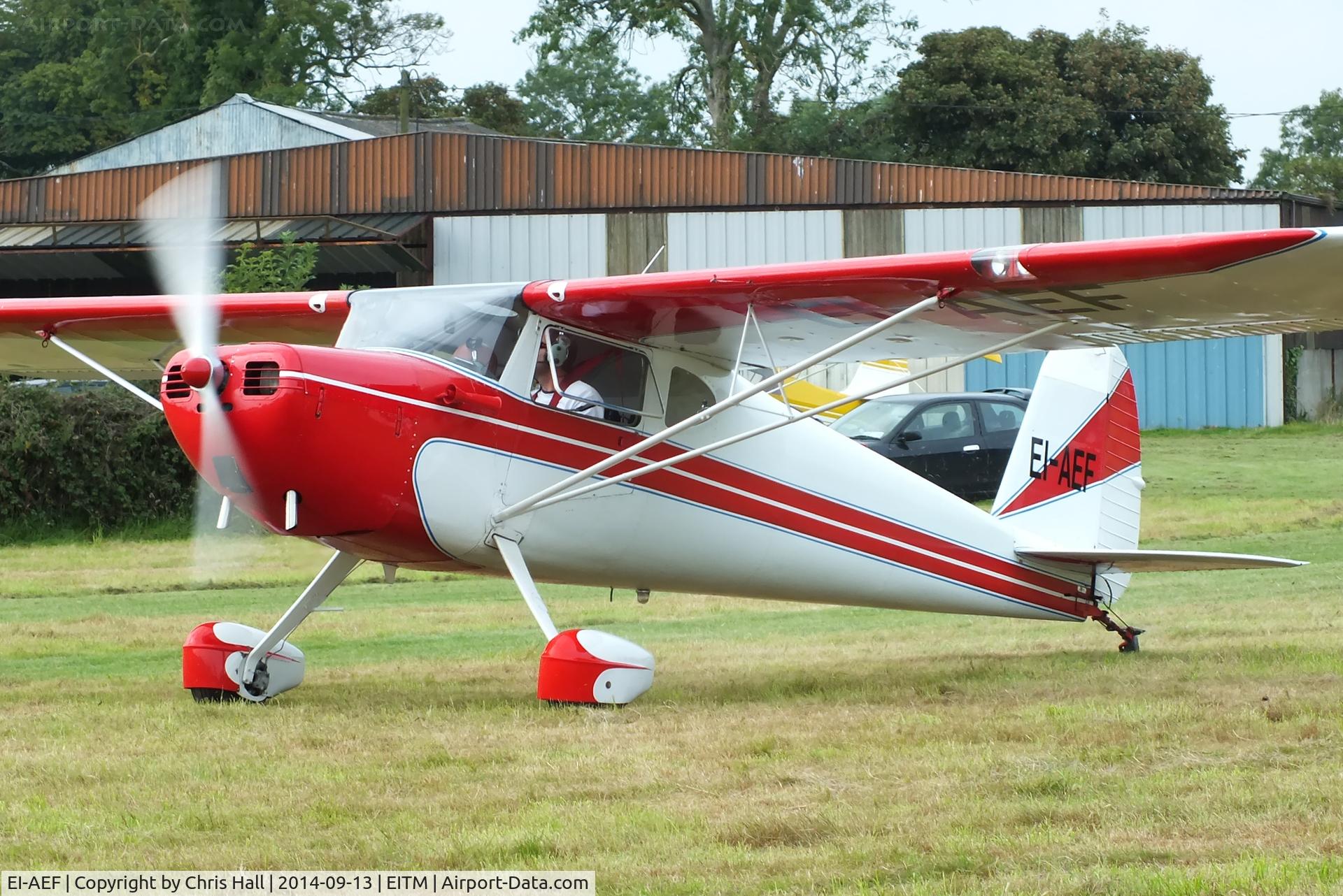 EI-AEF, 1947 Cessna 120 C/N 13692, at the Trim airfield fly in, County Meath, Ireland
