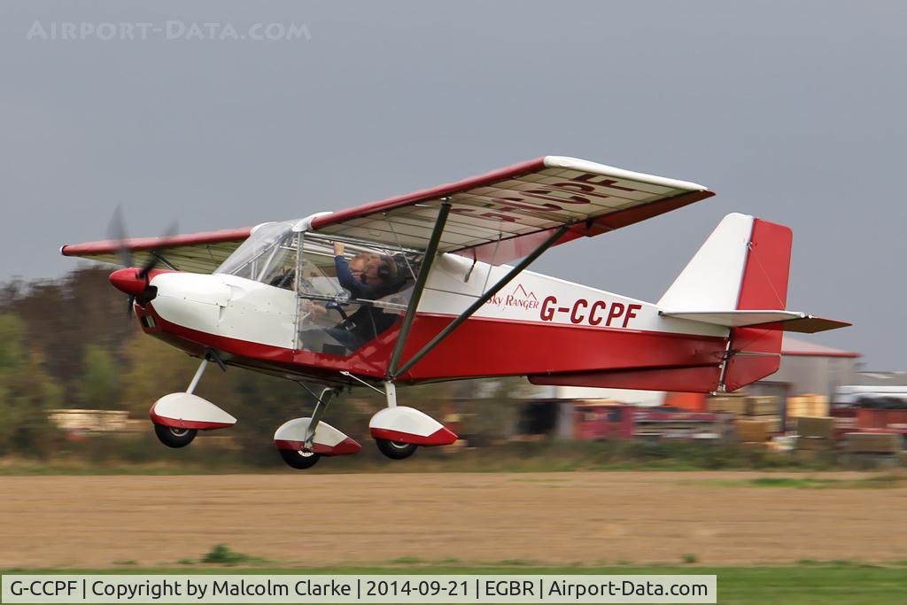 G-CCPF, 2004 Best Off Skyranger 912(2) C/N BMAA/HB/340, Best Off Skyranger 912(2) at the Real Aeroplane Club's Helicopter Fly-In, Breighton Airfield, North Yorkshire, September 21st 2014.