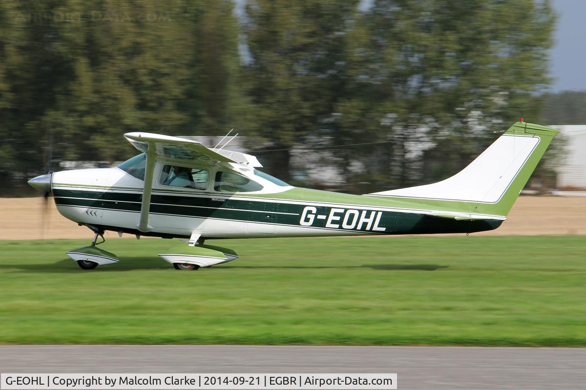 G-EOHL, 1968 Cessna 182L Skylane C/N 182-59279, Cessna 182L Skylane at the Real Aeroplane Club's Helicopter Fly-In, Breighton Airfield, North Yorkshire, September 21st 2014.