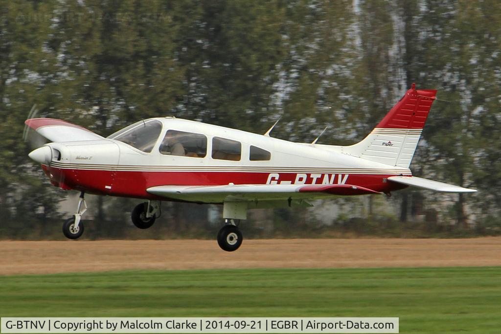 G-BTNV, 1978 Piper PA-28-161 Cherokee Warrior II C/N 28-7816590, Piper PA-28-161 Cherokee Warrior II at the Real Aeroplane Club's Helicopter Fly-In, Breighton Airfield, North Yorkshire, September 21st 2014.