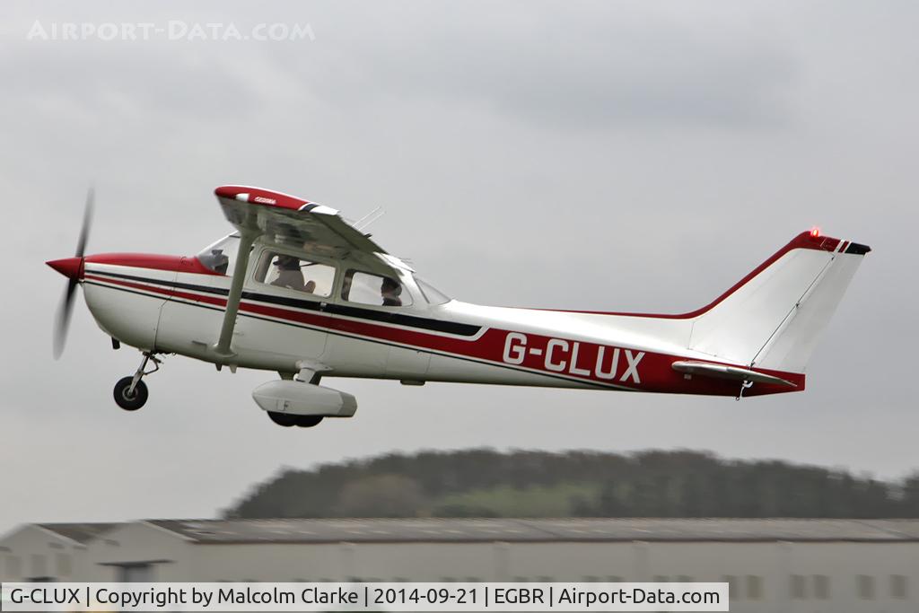 G-CLUX, 1980 Reims F172N Skyhawk C/N 1996, Reims F172N Skyhawk at the Real Aeroplane Club's Helicopter Fly-In, Breighton Airfield, North Yorkshire, September 21st 2014.