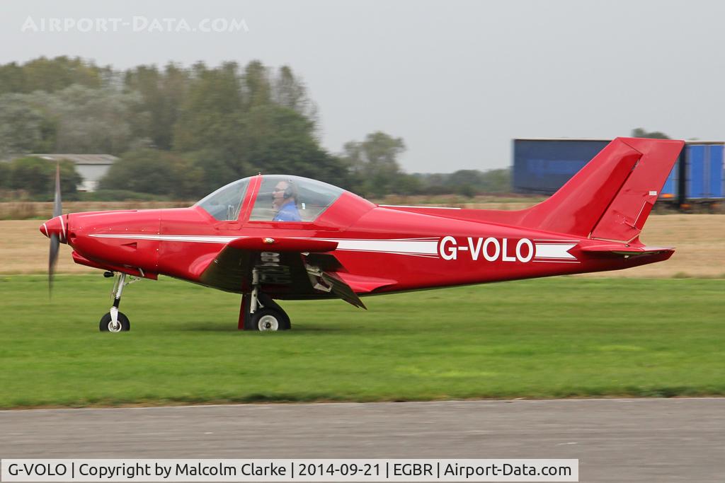 G-VOLO, 2005 Alpi Aviation Pioneer 300 C/N PFA 330-14389, Alpi Aviation Pioneer 300 at the Real Aeroplane Club's Helicopter Fly-In, Breighton Airfield, North Yorkshire, September 21st 2014.