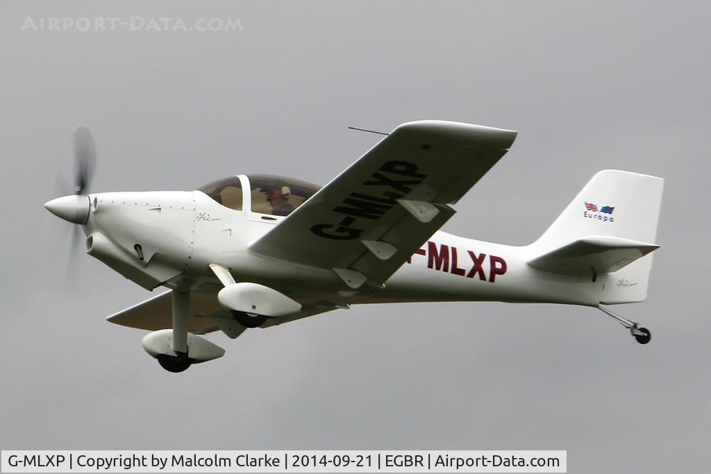 G-MLXP, 2013 Europa  C/N PFA 247-12974, Europa at the Real Aeroplane Club's Helicopter Fly-In, Breighton Airfield, North Yorkshire, September 21st 2014.