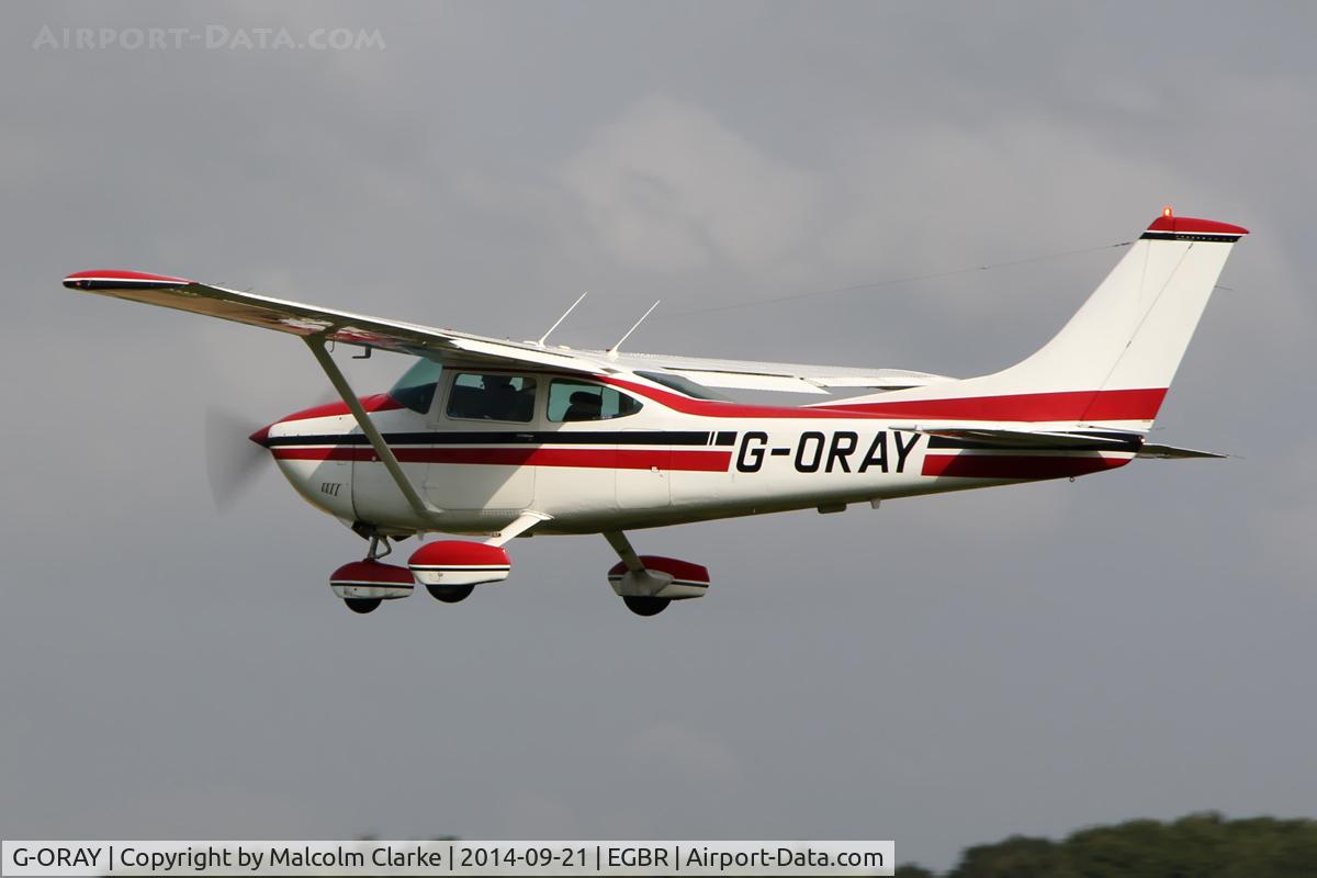 G-ORAY, 1980 Reims F182Q Skylane C/N 0132, Reims F182Q Skylane at the Real Aeroplane Club's Helicopter Fly-In, Breighton Airfield, North Yorkshire, September 21st 2014.