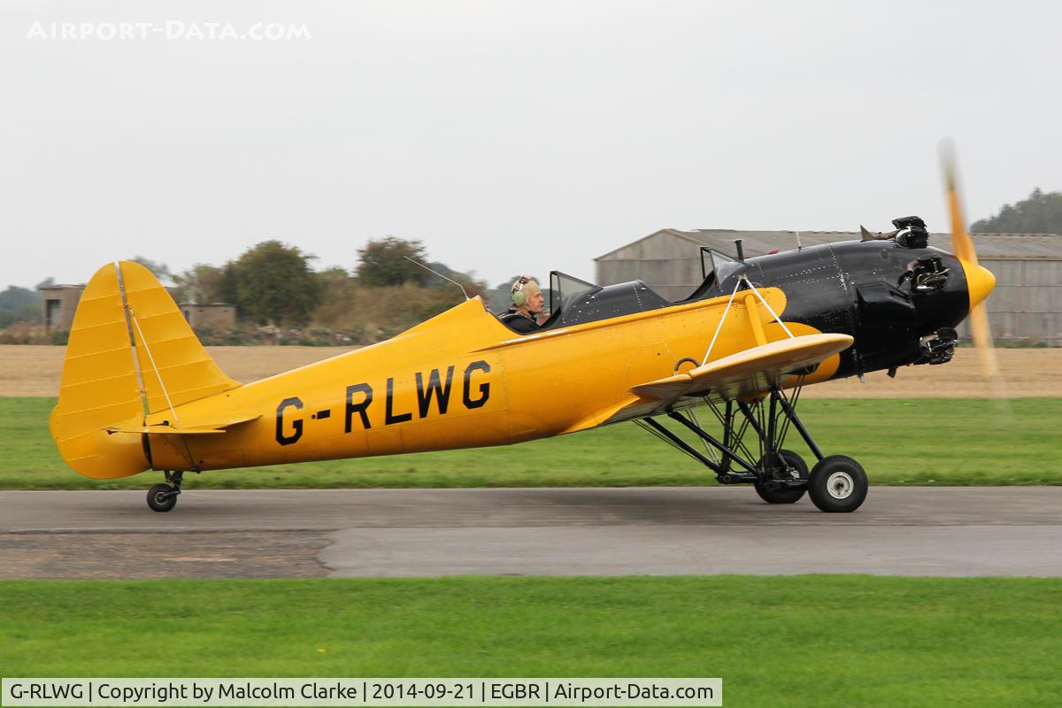 G-RLWG, 1942 Ryan PT-22 Recruit (ST3KR) C/N 1716, Ryan PT-22 Recruit (ST3KR) at the Real Aeroplane Club's Helicopter Fly-In, Breighton Airfield, North Yorkshire, September 21st 2014.