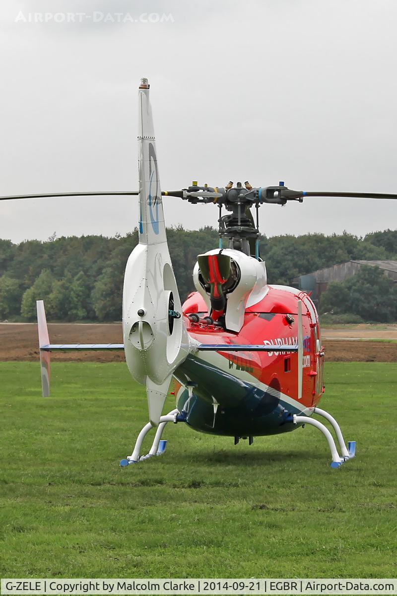 G-ZELE, 1973 Westland SA-341C Gazelle HT2 C/N 1007, Westland Gazelle HT.2 at the Real Aeroplane Club's Helicopter Fly-In, Breighton Airfield, North Yorkshire, September 21st 2014.