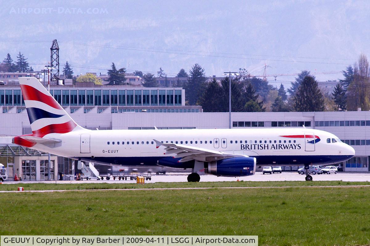 G-EUUY, 2008 Airbus A320-232 C/N 3607, Airbus A320-232 [3307] (British Airways) Geneva~HB 11/04/2009