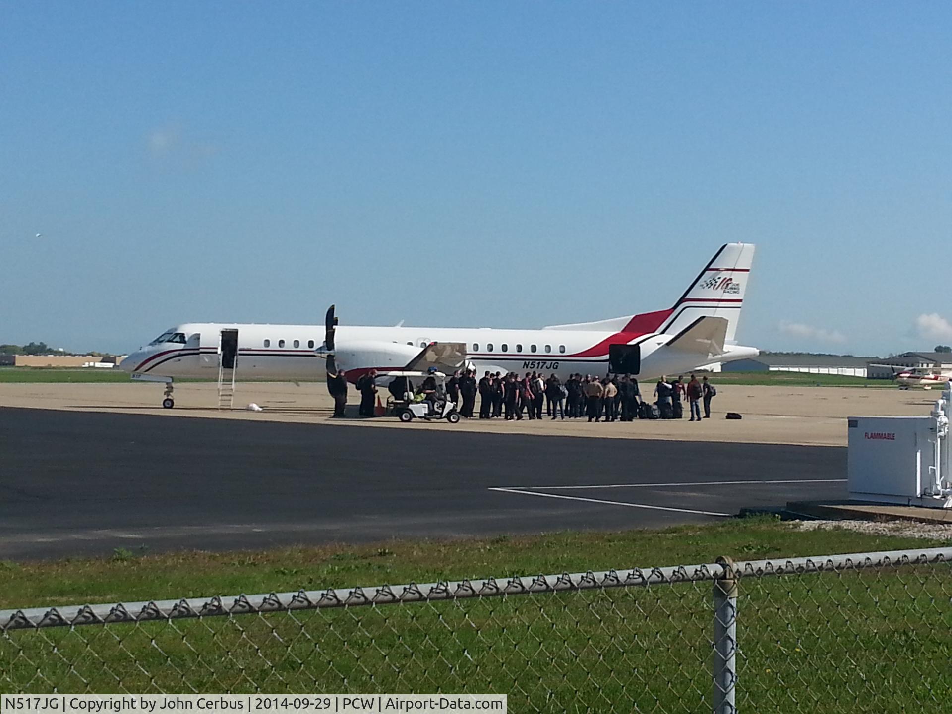 N517JG, 1995 Saab 2000 C/N 2000-021, Joe Gibbs Racing Team at the Port Clinton, Ohio Airport.