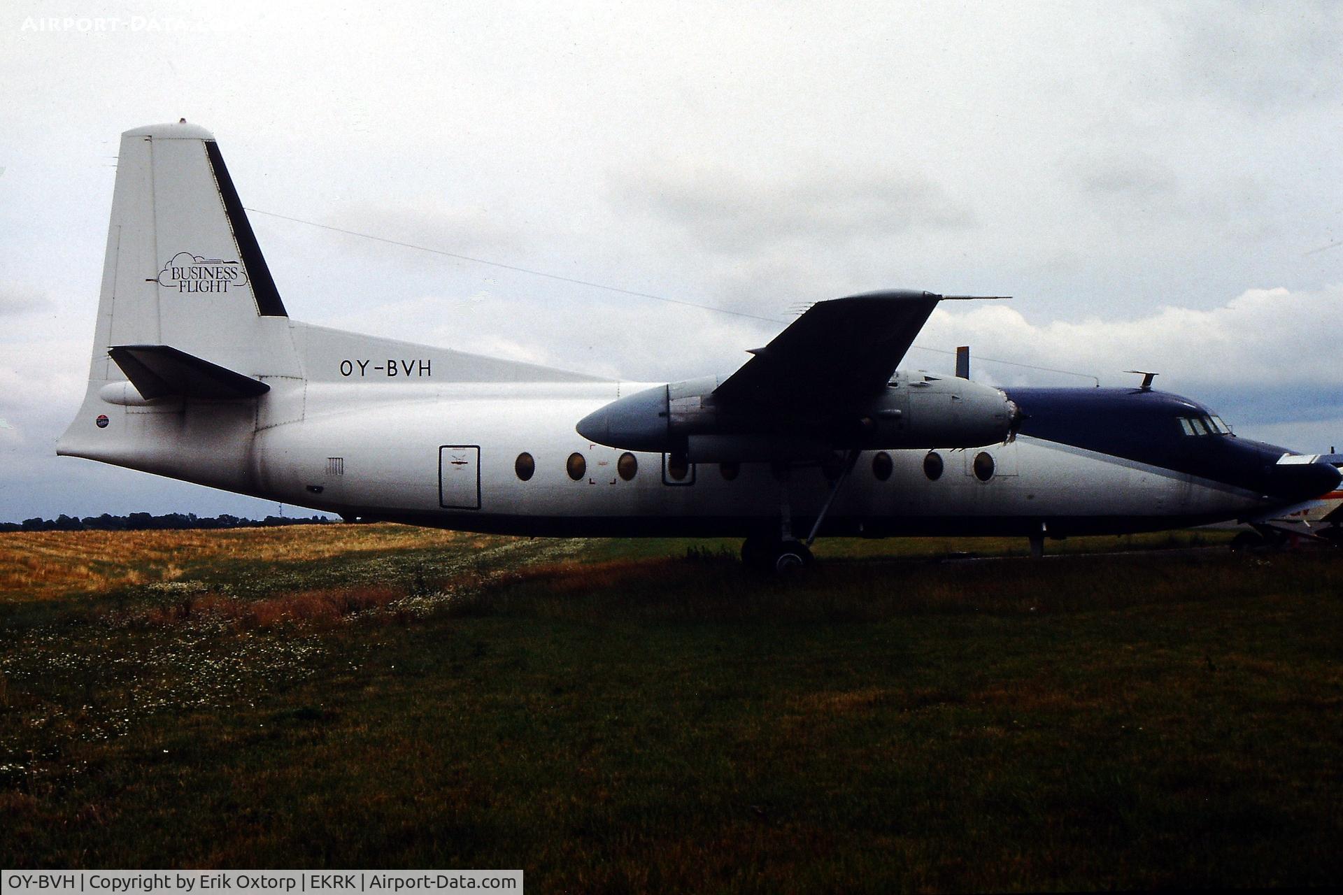 OY-BVH, 1962 Fokker F.27-200 Friendship C/N 10200, OY-BVH in RKE 1993-07