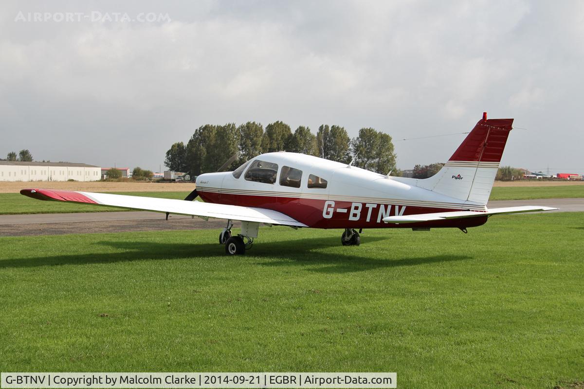 G-BTNV, 1978 Piper PA-28-161 Cherokee Warrior II C/N 28-7816590, Piper PA-28-161 Cherokee Warrior II at the Real Aeroplane Club's Helicopter Fly-In, Breighton Airfield, North Yorkshire, September 21st 2014.