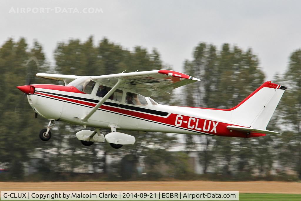 G-CLUX, 1980 Reims F172N Skyhawk C/N 1996, Reims F172N Skyhawk at the Real Aeroplane Club's Helicopter Fly-In, Breighton Airfield, North Yorkshire, September 21st 2014.