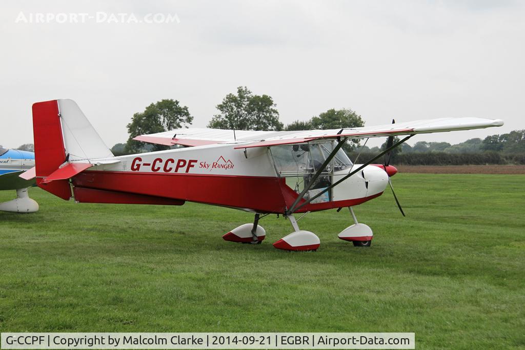 G-CCPF, 2004 Best Off Skyranger 912(2) C/N BMAA/HB/340, Best Off Skyranger 912(2) at the Real Aeroplane Club's Helicopter Fly-In, Breighton Airfield, North Yorkshire, September 21st 2014.