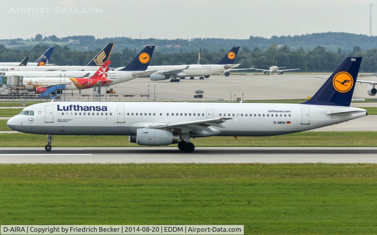 D-AIRA, 1993 Airbus A321-131 C/N 0458, departure from München