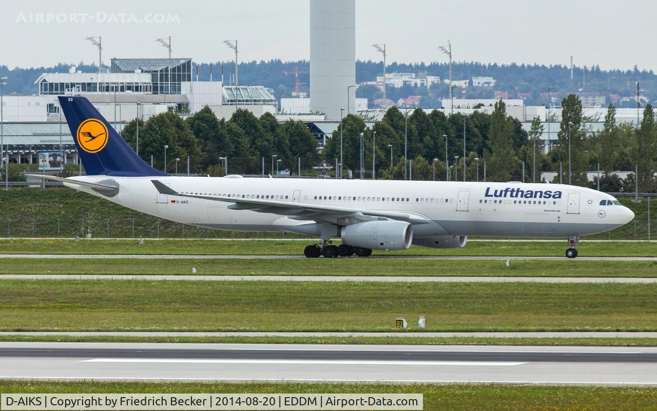 D-AIKS, 2013 Airbus A330-343X C/N 1497, taxying to the gate