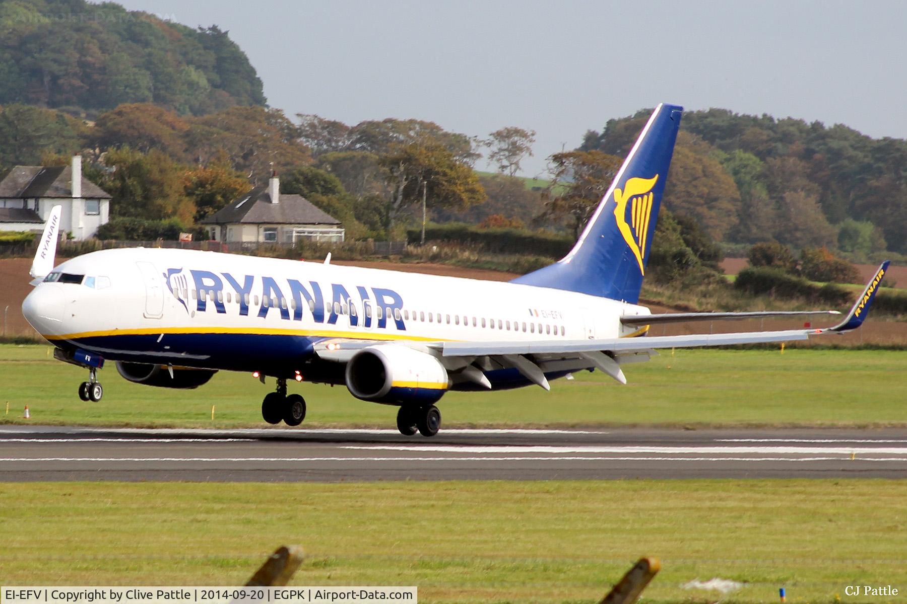 EI-EFV, 2009 Boeing 737-8AS C/N 35017, Prestwick action