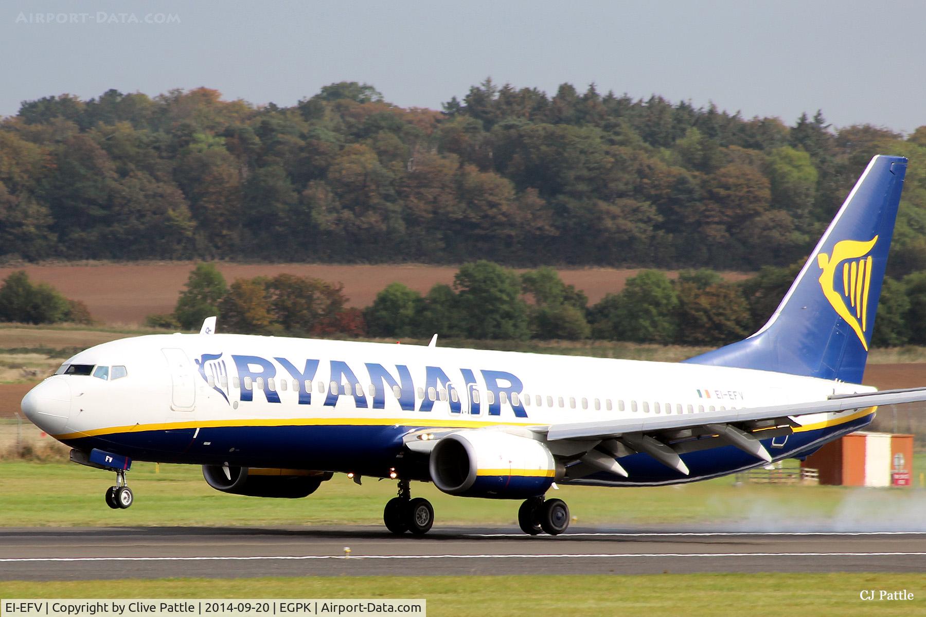 EI-EFV, 2009 Boeing 737-8AS C/N 35017, Landing roll at Prestwick